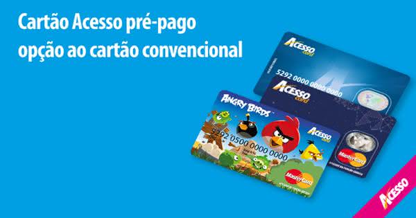 Cartão de Crédito Pré Pago - Visa, Santander, Itaú